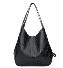 bags : Leren Schouderhandtas Dames - Dagelijks Comfortabel Design - PU-Leer in Zwart van Pantino