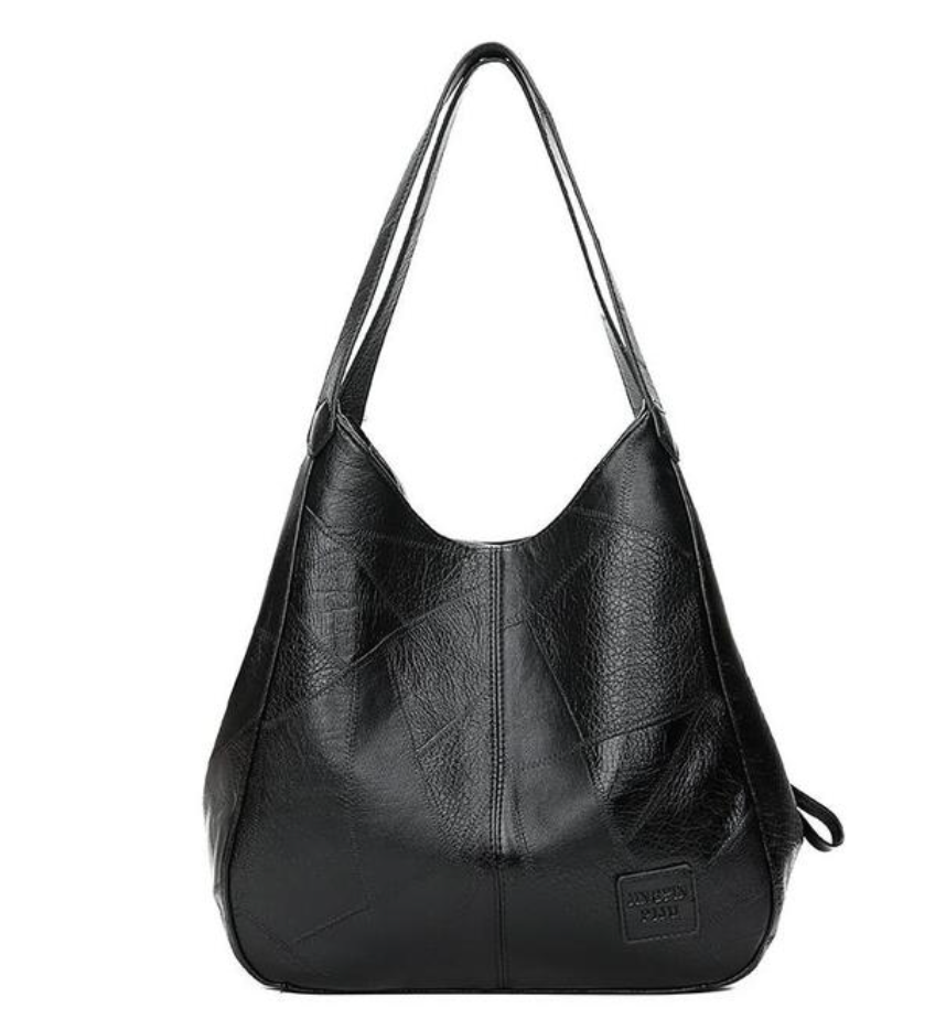 bags : Leren Schouderhandtas Dames - Dagelijks Comfortabel Design - PU-Leer in Zwart van Pantino