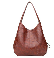 bags : Leren Schouderhandtas Dames - Dagelijks Comfortabel Design - PU-Leer in Bruin van Pantino