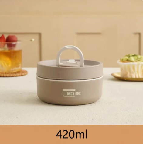 home & garden : Geïsoleerde Lunchbox Meerlaags - Vers Eten Overal Meenemen - RVS in Bruin Klein van Pantino