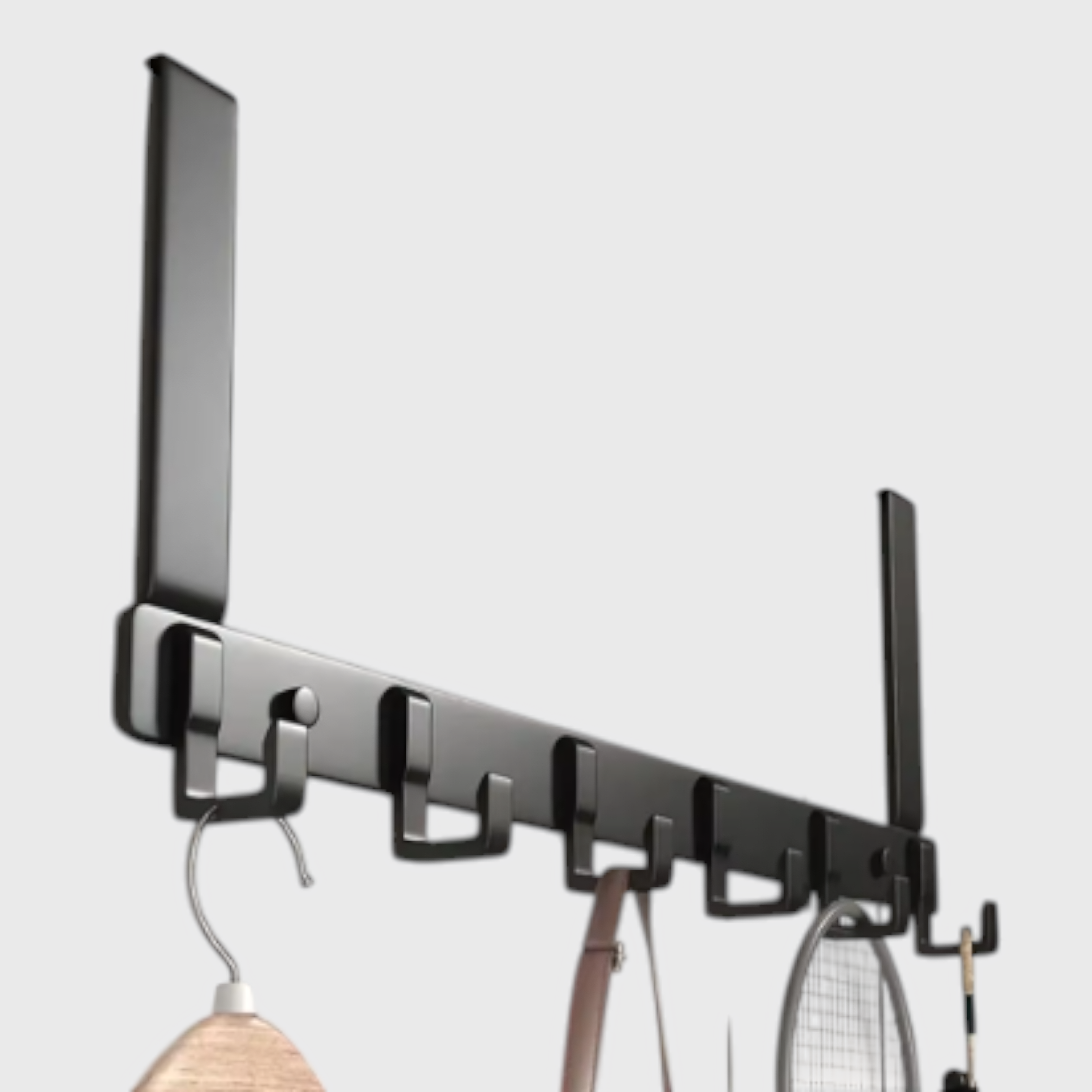 RVS Deurhanger met 6 Haken – Ophangrek Zonder Boren
