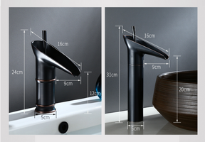 home & garden : Waterval Wastafelkraan Zwart Kort - Antiek Messing Badkamer - Messing in van Pantino