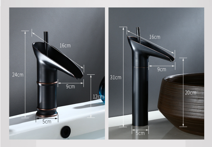 home & garden : Antieke Waterval Badkamer Wastafel Kraan - Zwart Kort in van Pantino