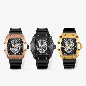watches : Horloge Heren Zwart - Vierkant Luxe Sporthorloge in van Pantino