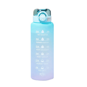 other : Motivatie Waterfles - Met Deze Fles Haal Je Altijd Je Drinkdoel - Donkerblauw in van Pantino