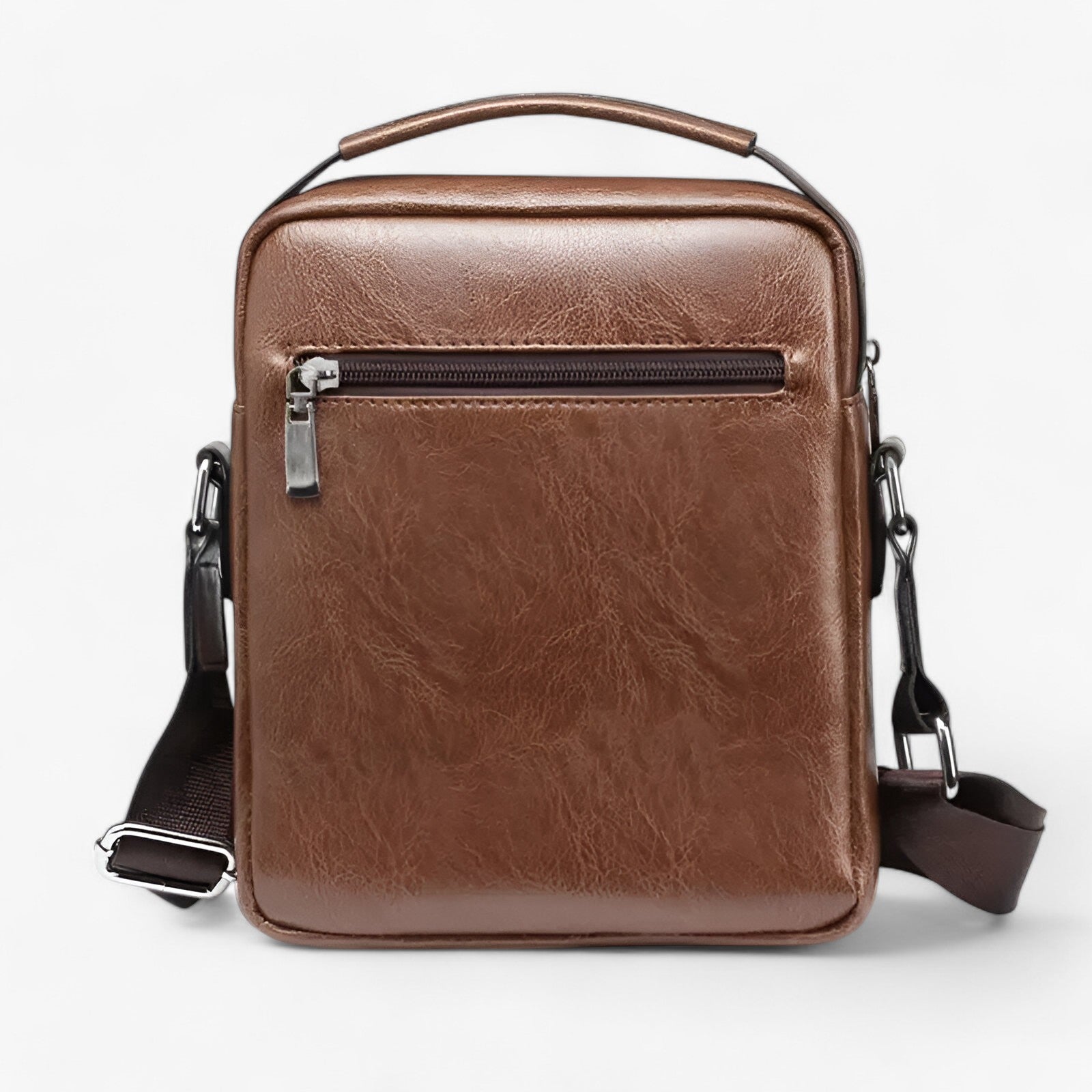 bags : Schoudertas Heren Zwart - Vintage PU Leren Leer in van Pantino