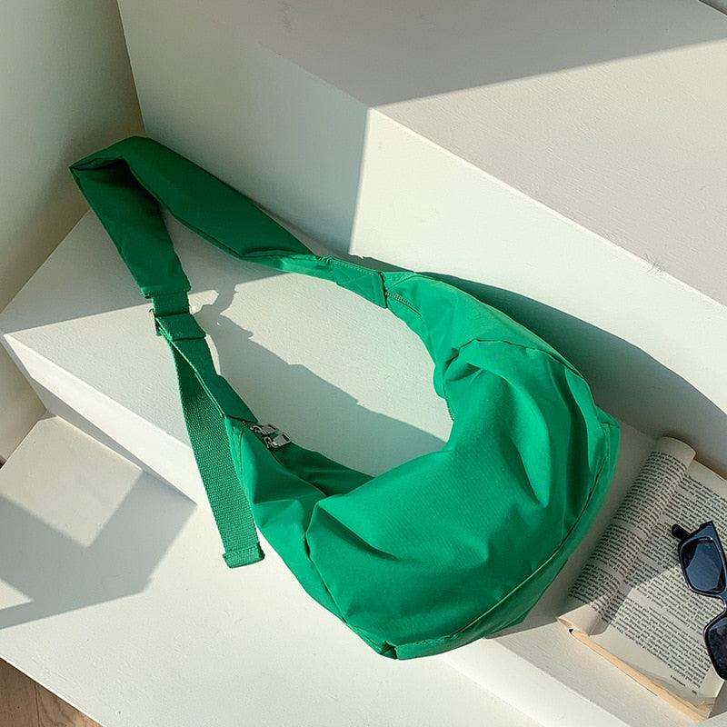 Dress : Ruime Schoudertas - Wit in Groen van Pantino
