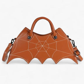 bags : Schoudertas Roze - Spider Web - Trendy en Gedurfd voor Halloween in Bruin 34x7x20cm van Pantino