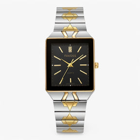 watches : Horloge Zwart Zilver - Luxe Sporthorloge van Roestvrij Staal in Zwart zilver van Pantino