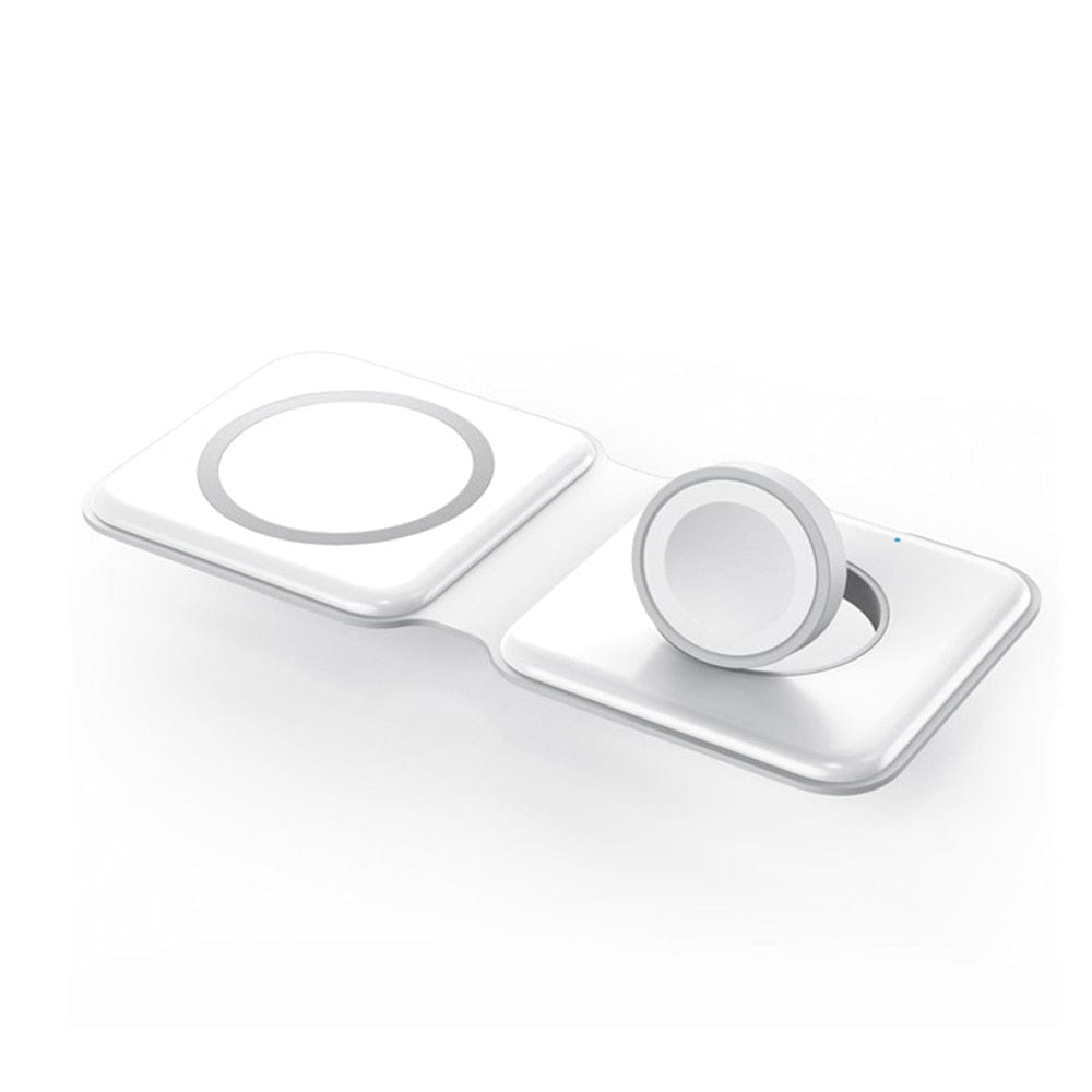 gadgets : 3-in-1 Draadloze Oplader - Eén Oplader voor Je Smartphone, Smart Watch en Oordopjes - Wit in van Pantino
