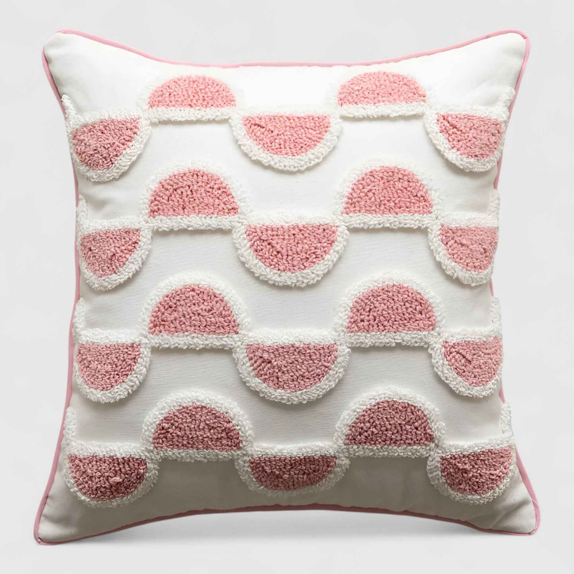 Decoratief Roze Fluwelen Gecapitonneerd Kussen