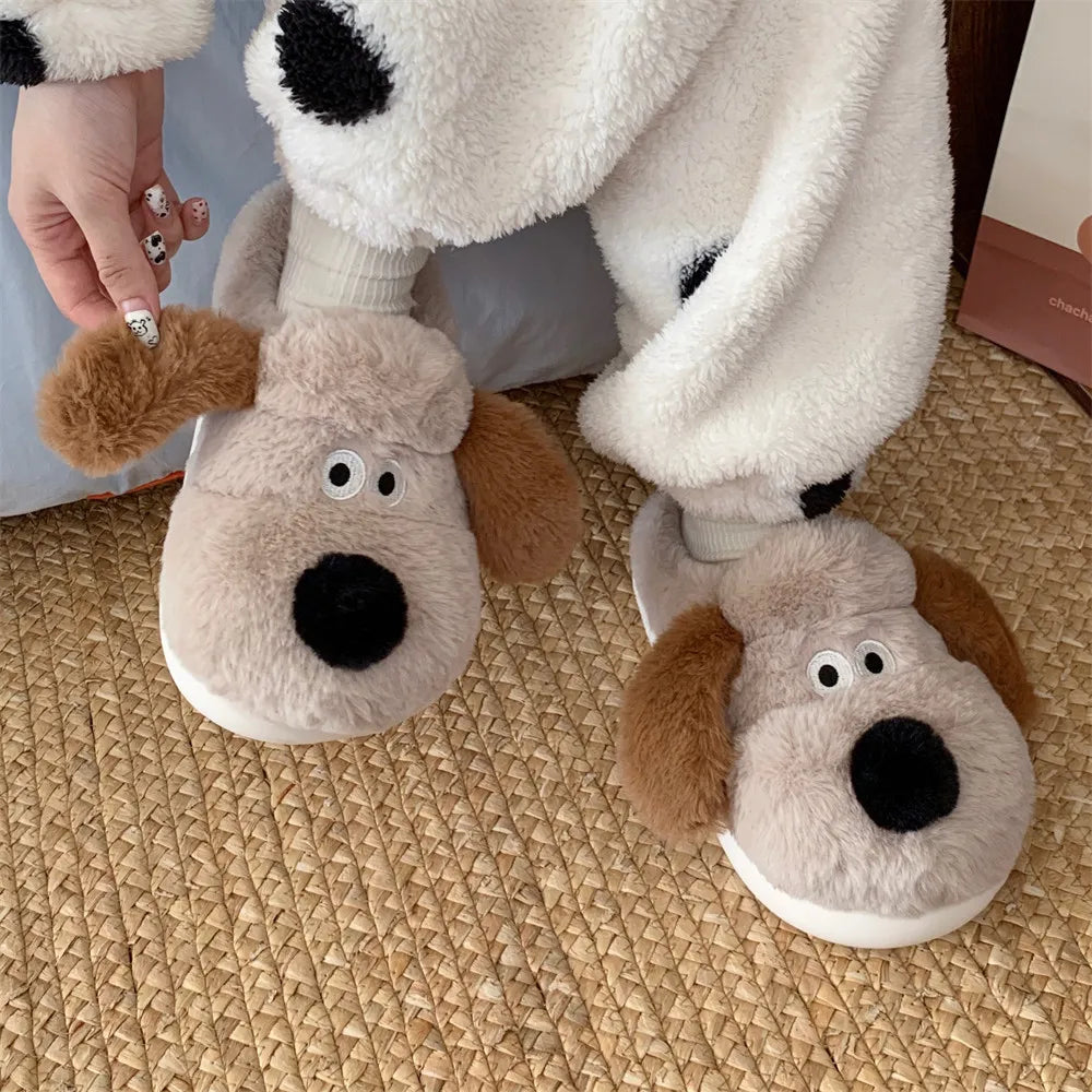 other : HappySlides - Fluffy Editie Fleece - Wit in Licht bruin van Pantino