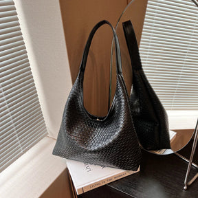 bags : Tote Bag Beige - Woven in van Pantino