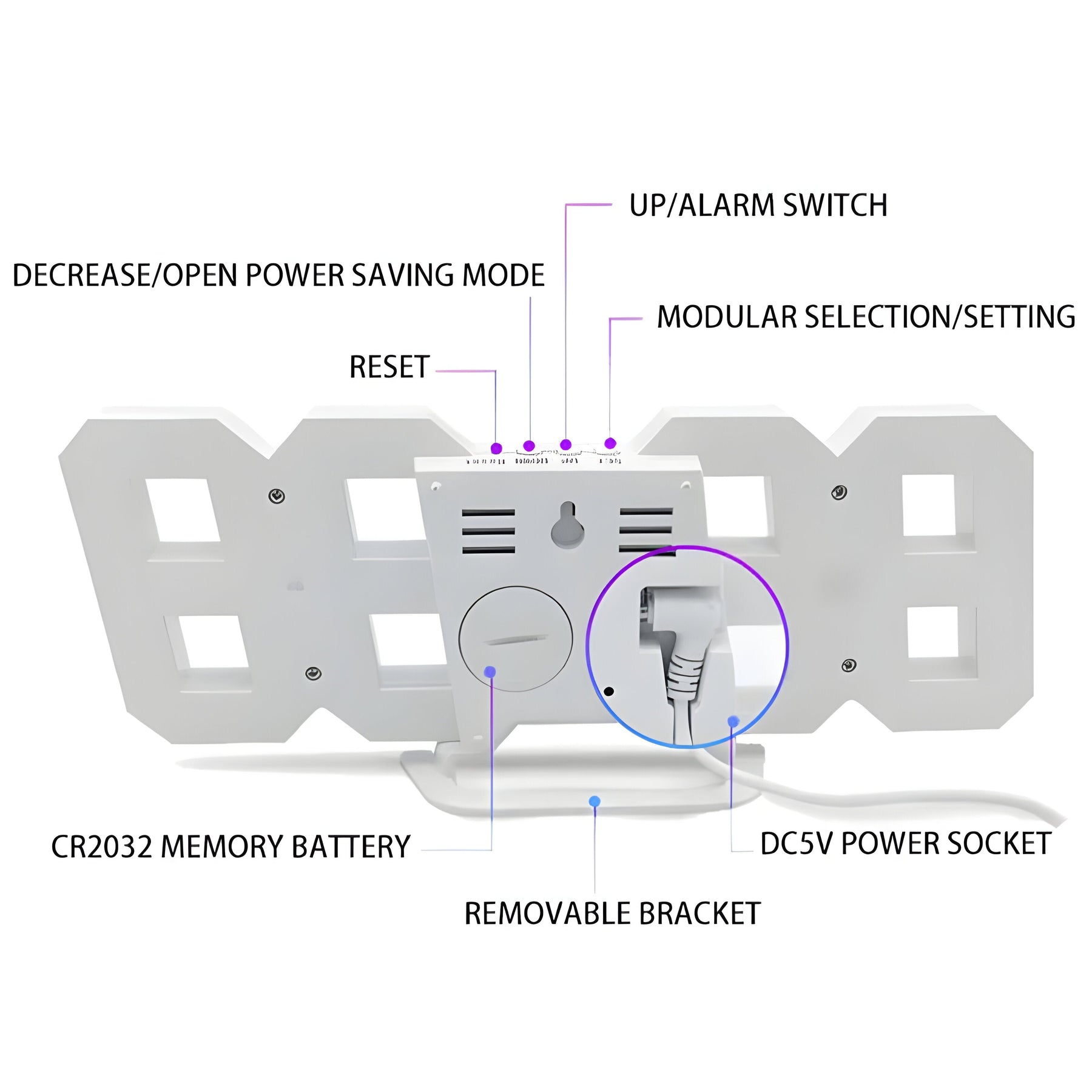 other : NordiClock - Wecker en Digitale Klok - Multifunctionele Elektronische Weergave in van Pantino