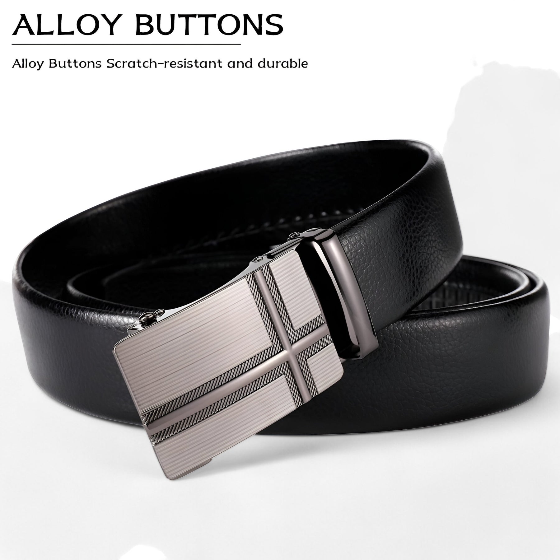 Men's Belt : Riem Heren Zwart - Veelzijdige PU-Leren in van Pantino