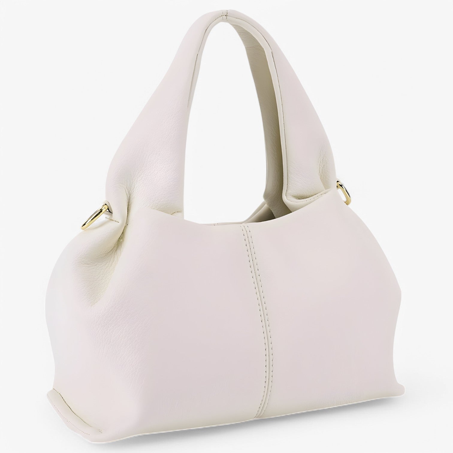 bags : Schoudertas Bruin - Elegante Retro - Licht, Breed en Stijlvol in Wit van Pantino