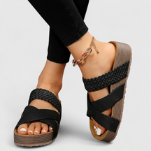 Orthopedic Sandals : Orthopedische Sandalen Dames - Sandalen - Bruin in Zwart van Pantino