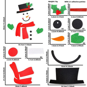 home & garden : Kerstviltstickers voor Deuren en Ramen - Feestelijke Decoratie voor Thuis in Nieuwe sneeuwpop van Pantino