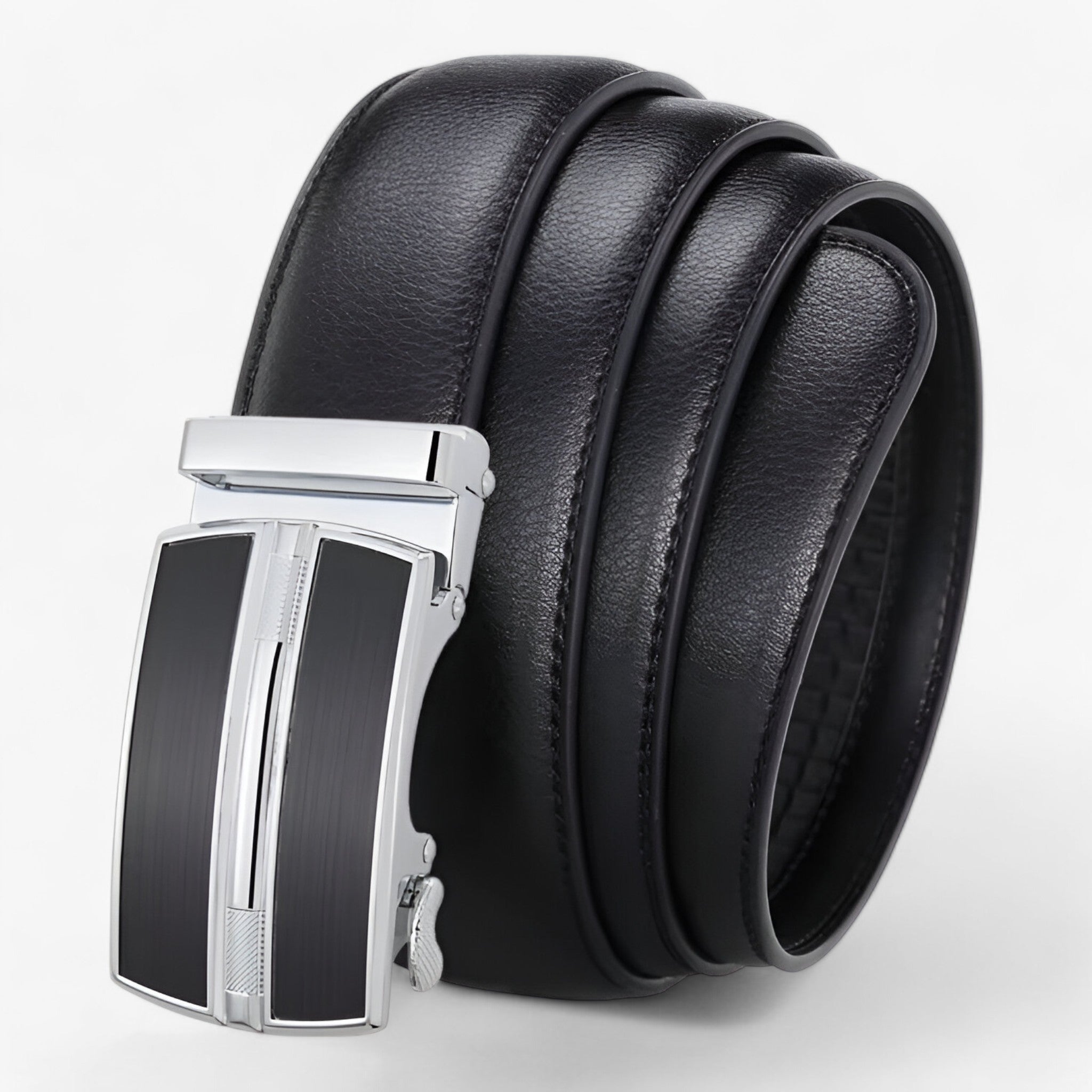 Belt : Zwarte Leren Riem voor Heren - Eigentijds & Elegant - Diverse Maten in van Pantino