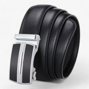 Belt : Leren Riem - Eigentijds en Elegant - Zwart in van Pantino