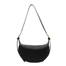 bags : Tote Bag Khaki - Woven Grain in Black van Pantino