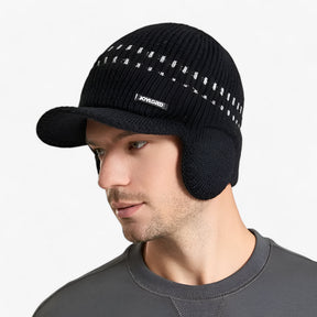 Beanie with Earflaps : Cap Zwart - Warme Stijl - Gebreide met Oorflappen in van Pantino