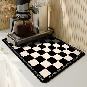 home & garden : Afdruip Mat - Super Absorberend, Antislip & Uniek Design - Donkergrijs in van Pantino