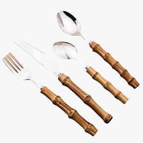 home & garden : BambooCraft - Bamboe Bestekset - Goud 24Stuks in van Pantino