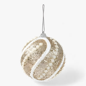 home & garden : Kerstornamenten in Ballen - Elegante Hangende Boomdecoratie - Rood in Goud van Pantino
