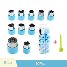 home & garden : LittleChefs - Groenten CartoonVormpjes Snijders in Blauw - Set Van 10 Stuks van Pantino