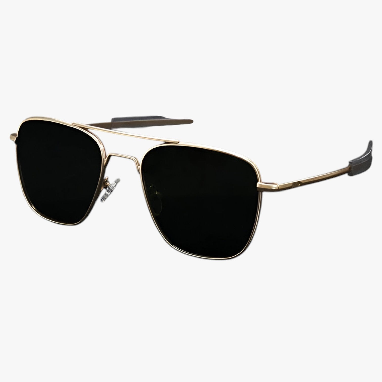 Sunglasses : Vintage Zonnebril van Licht Metaal - Zwart Wapen in van Pantino