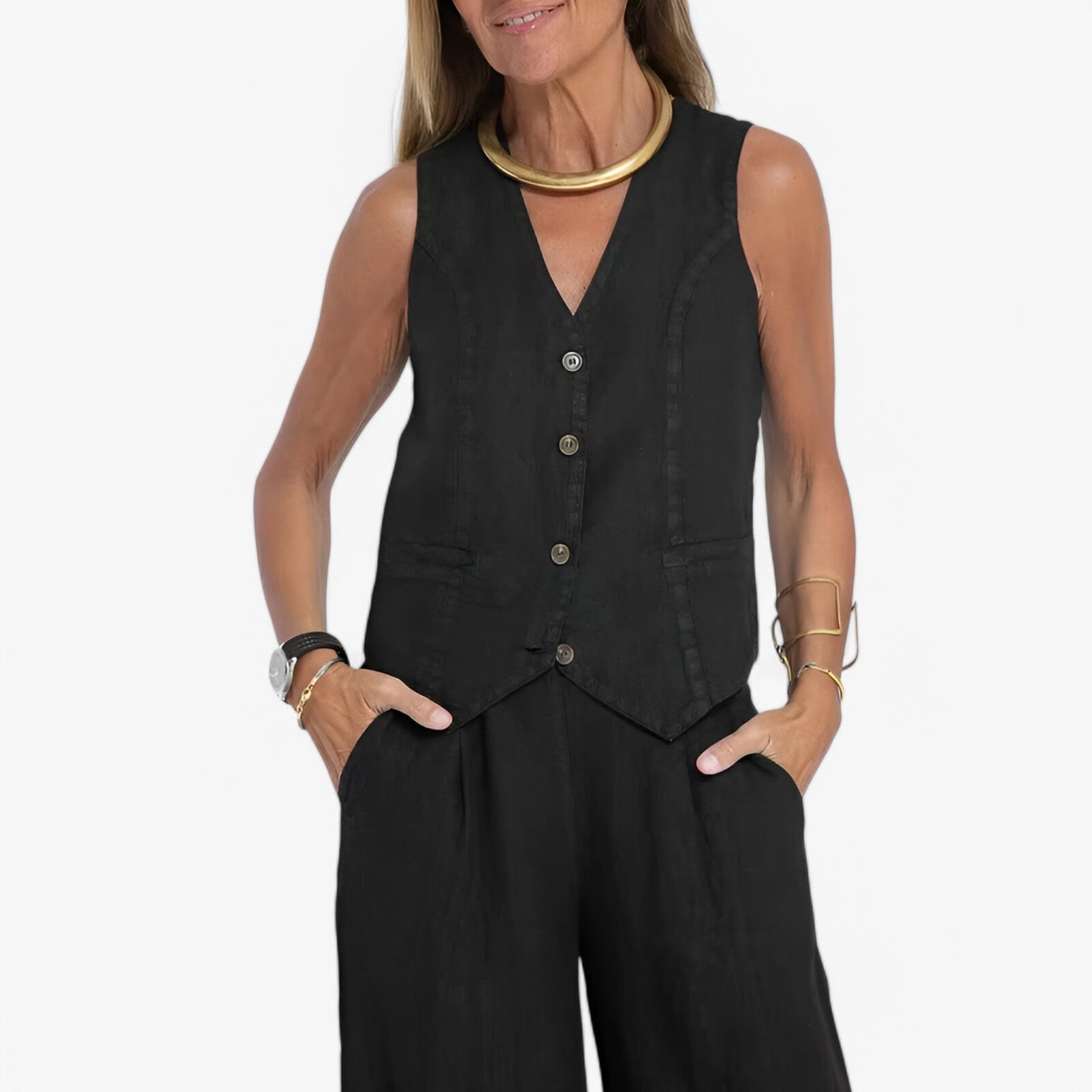 Outfit Sets : Mouwloos vest (met gratis bijpassende broek) in van Pantino