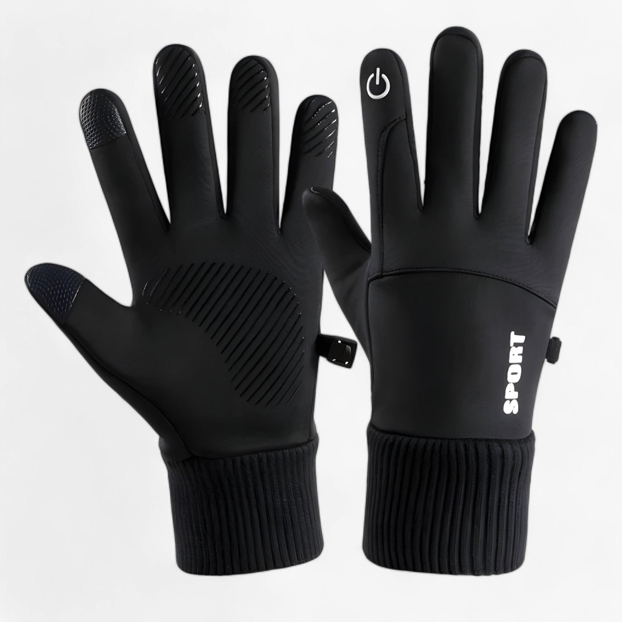 Gloves : Handschoenen Grijs - Winter Waterdichte - Warmte, Grip & Touchscreen in Zwart van Pantino