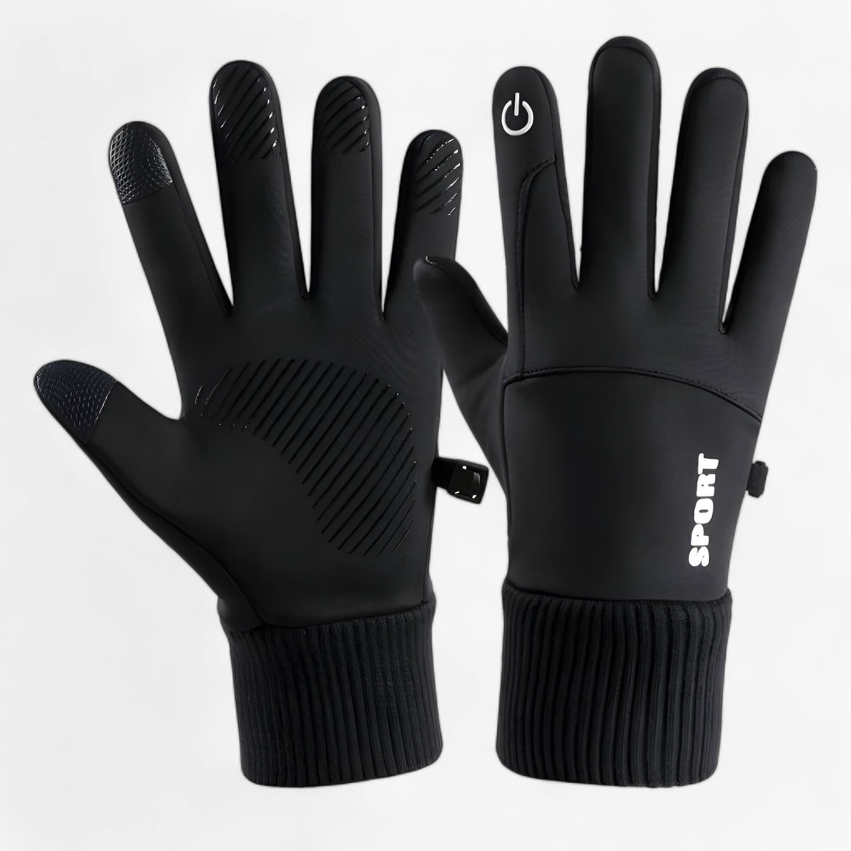 Gloves : Handschoenen Grijs - Winter Waterdichte - Warmte, Grip & Touchscreen in Zwart van Pantino