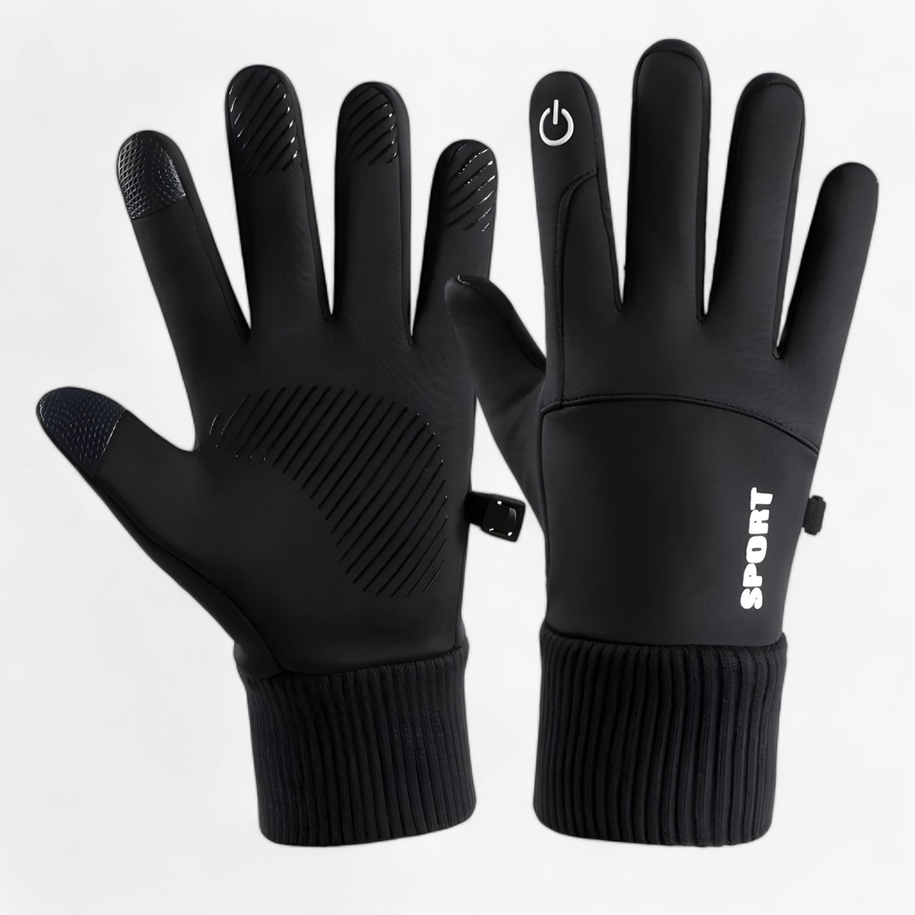 Gloves : Handschoenen Grijs - Winter Waterdichte - Warmte, Grip & Touchscreen in Zwart van Pantino