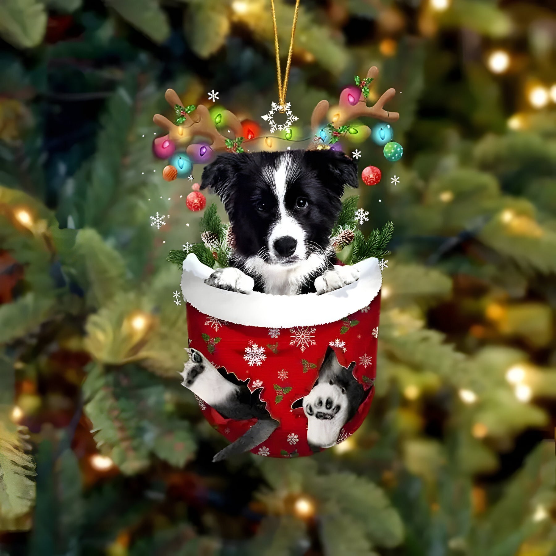 pets : Schattige Pupp Decoratie - Kerstboom Hangertje Hond - Feestelijke Charme en Cadeau voor Hondenliefhebbers in Stijl V van Pantino