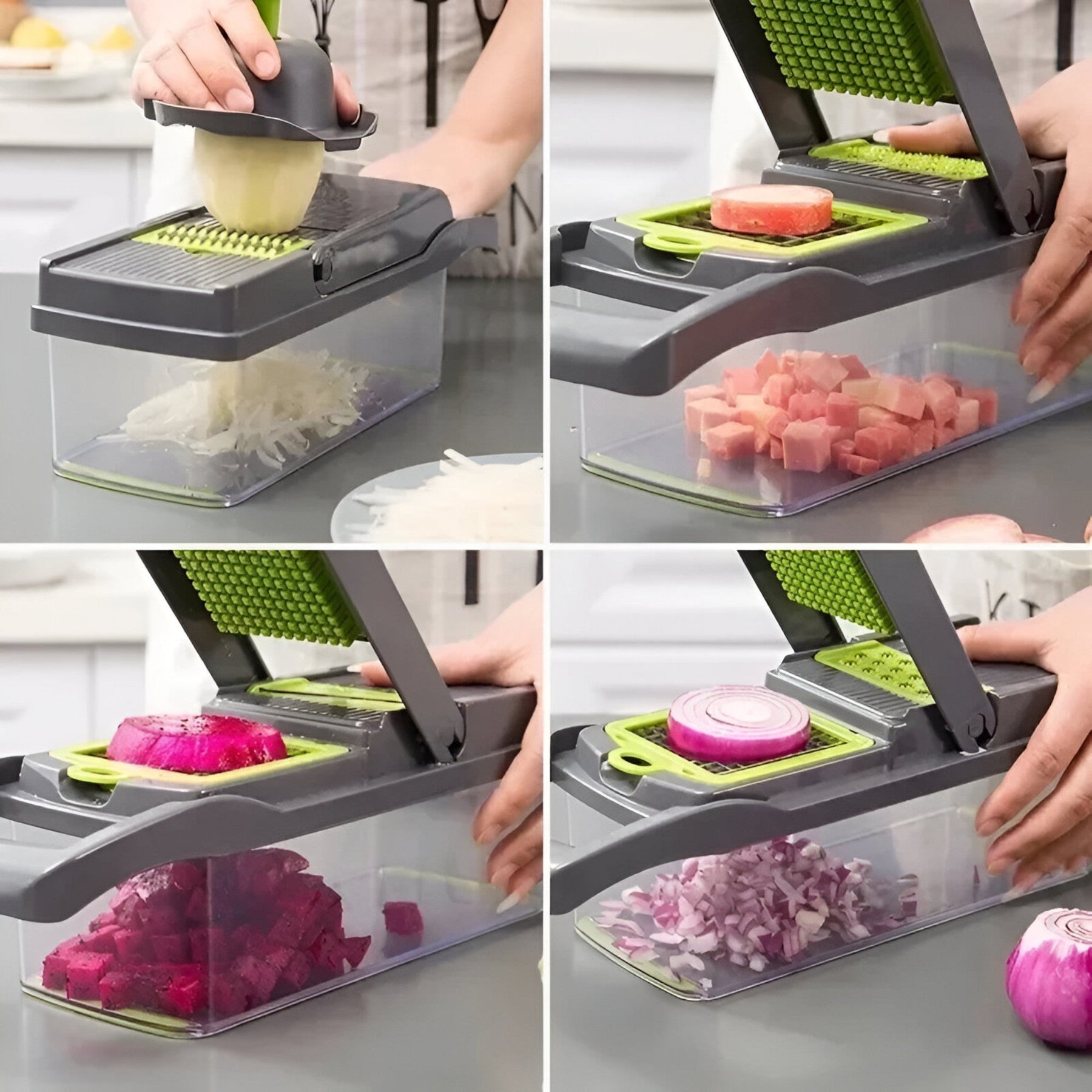 home & garden : Multifunctionele Snijder en Hakker - 14 in 1 Grijs in van Pantino