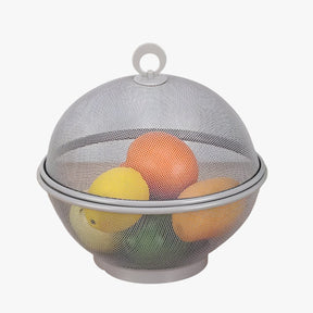 home & garden : Vliegvrij & Ruim: RVS Fruitschaal met Deksel en Groot Volume - Rood in van Pantino