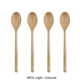 home & garden : Houten Koreaanse Lepelset in 4PCS-Lichte Kleur van Pantino