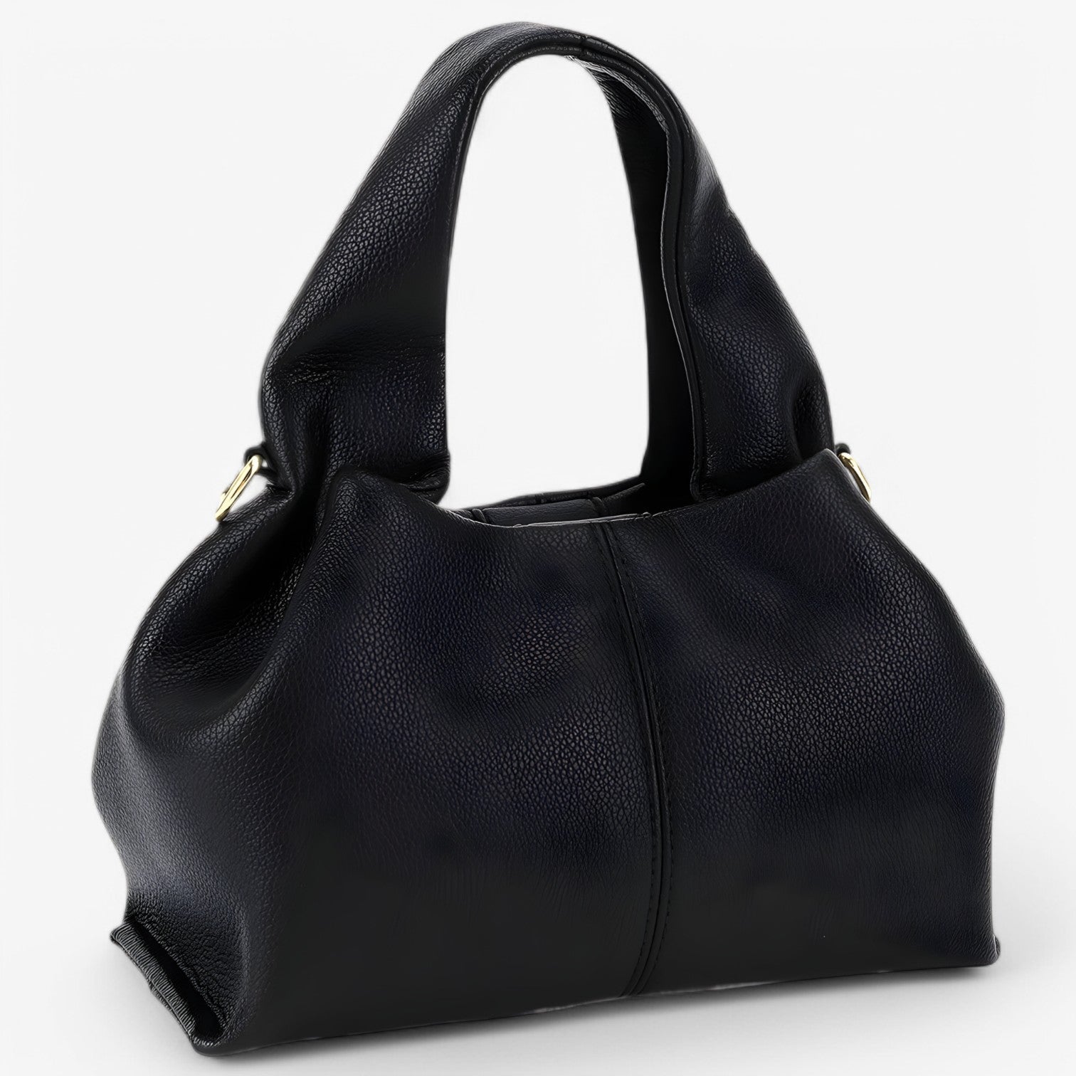 bags : Schoudertas Bruin - Elegante Retro - Licht, Breed en Stijlvol in Zwart van Pantino