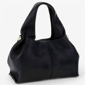 bags : Schoudertas Bruin - Elegante Retro - Licht, Breed en Stijlvol in Zwart van Pantino