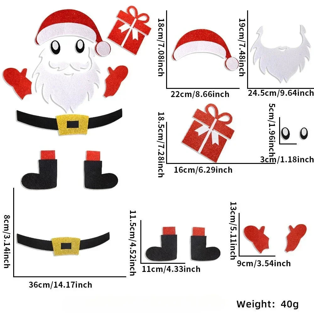 home & garden : Kerstviltstickers voor Deuren en Ramen - Feestelijke Decoratie voor Thuis in Kerstcadeau van Pantino