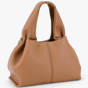 bags : Schoudertas Bruin - Elegante Retro - Licht, Breed en Stijlvol in Bruin van Pantino