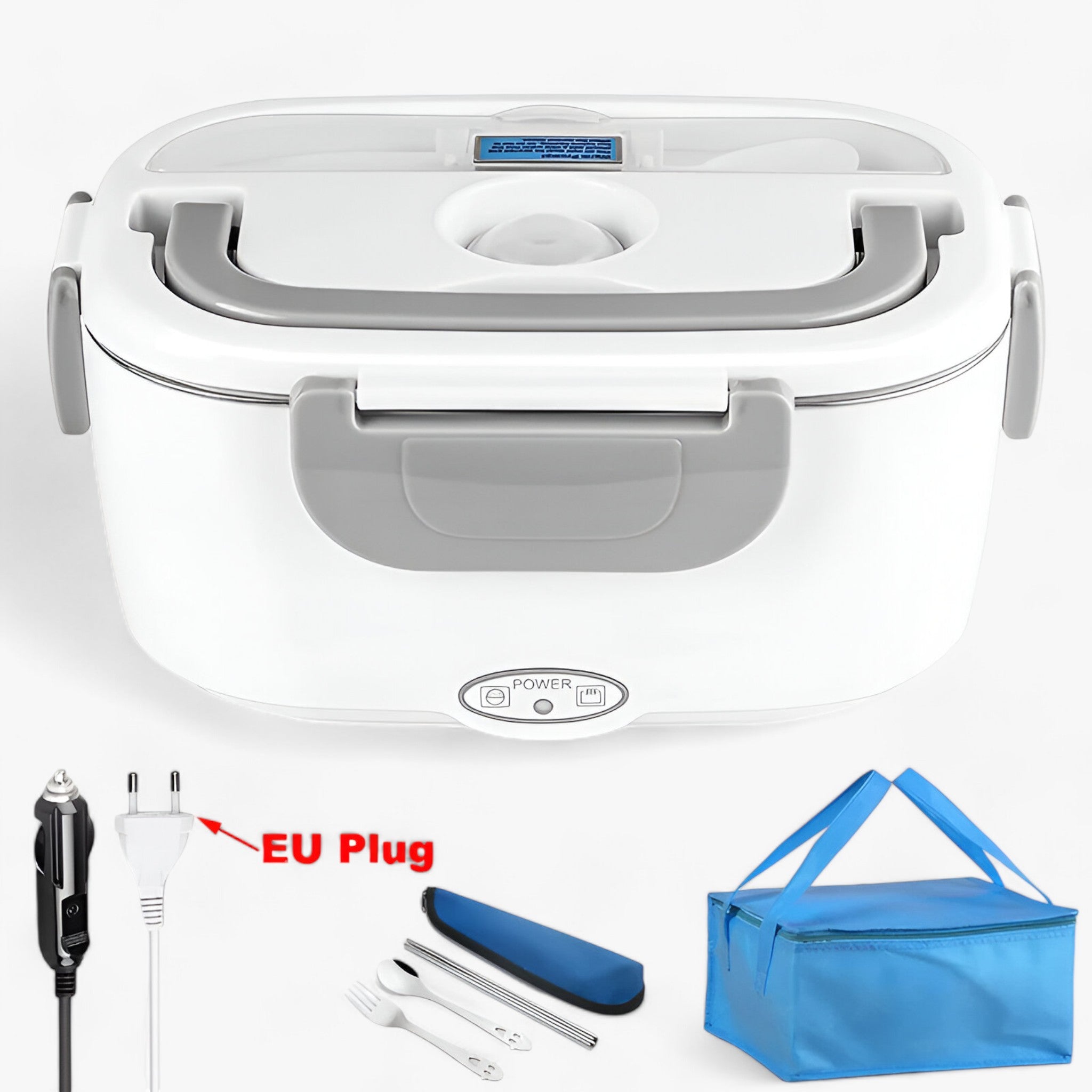 gadgets : FreshHeat - Elektrische Lunchbox - Draagbare Voedsel Verwarmers voor Kantoor en School in Auto-lader en EU-stekker - tas van Pantino