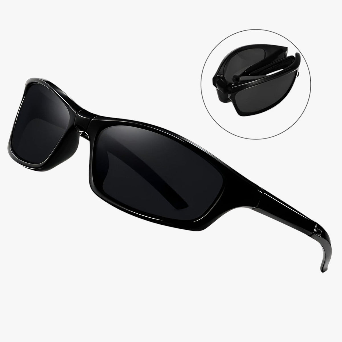 Sport Sunglasses : Opvouwbare Sportbrillen - Lichtgewicht en Anti-reflecterend - Grijs Diepblauw in van Pantino