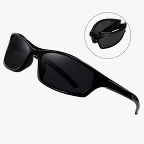 Sport Sunglasses : Opvouwbare Sportbrillen - Lichtgewicht en Anti-reflecterend - Grijs Diepblauw in van Pantino