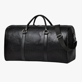 bags : Stevige en Ruime Leren Reistas - Zwart in Zwart van Pantino