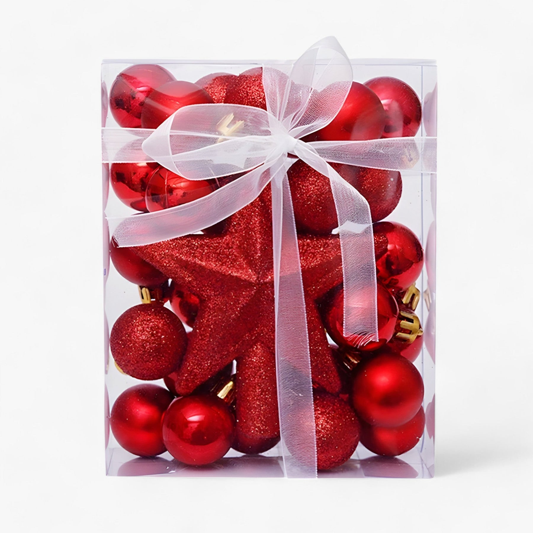 home & garden : Sophia's Deco - Set van 30 Kerstversieringen - Transformeer Uw Boom met Feestelijke Elegantie in Rood van Pantino