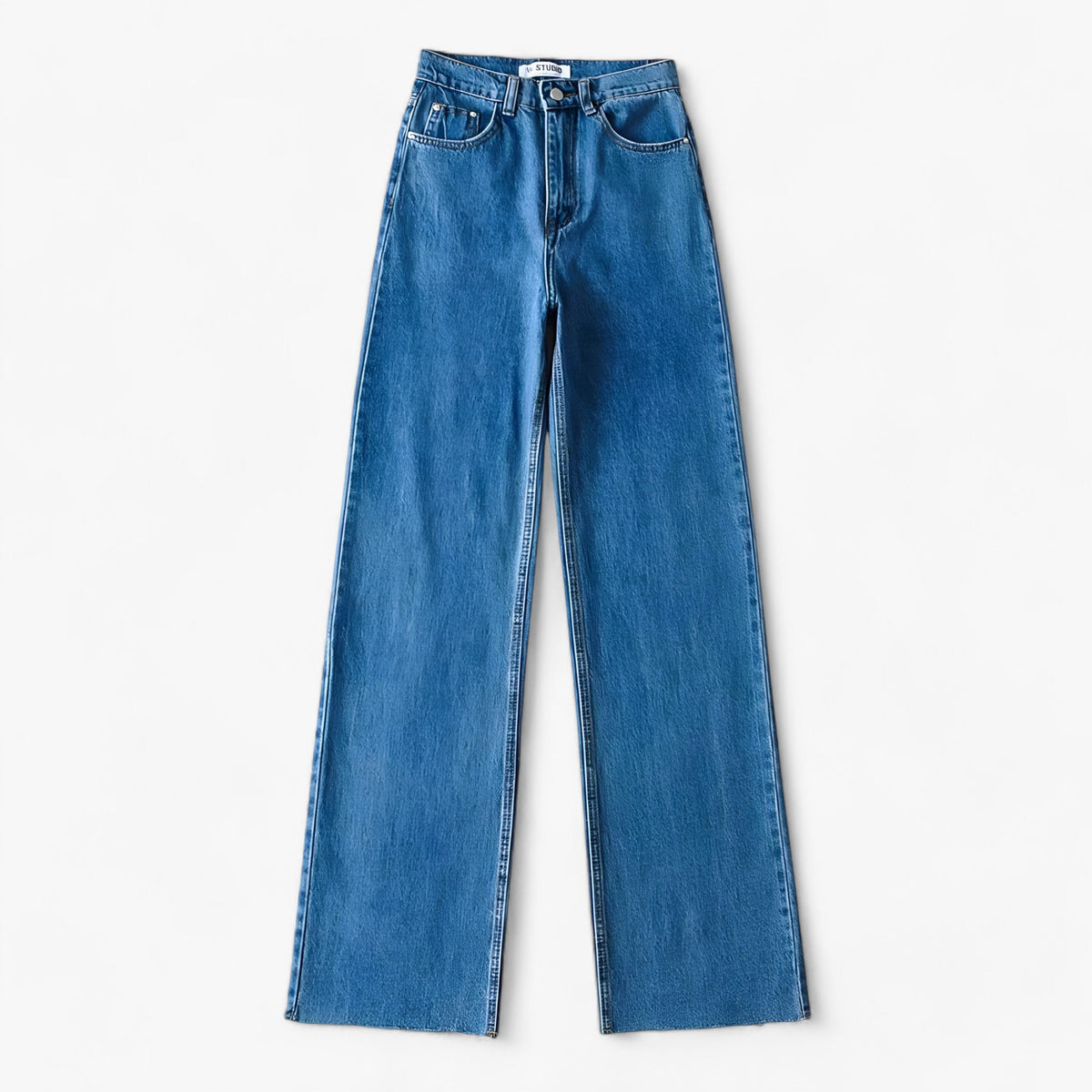 Pants : Broek met Wijde Pijpen - Eenvoudig en Elegant - Donkerblauw in Donkerblauw van Pantino