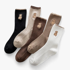 Socks : Knus en Schattig (1 Paar + 1 Paar Gratis) - Olijf in Willekeurige kleur van Pantino